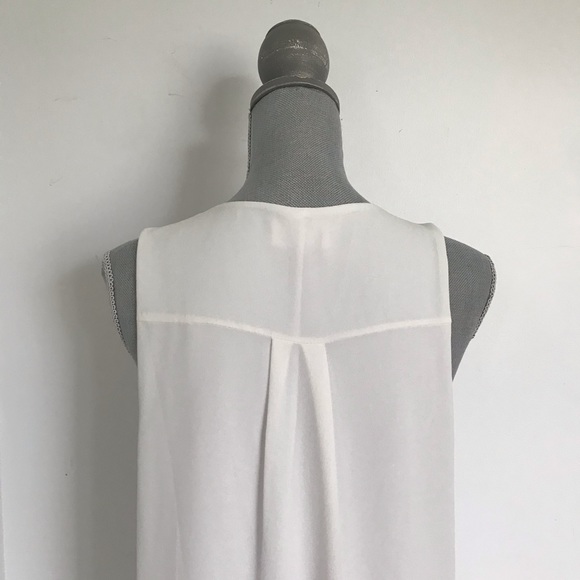 White Chiffon Style Shift Dress - Picture 5 of 5